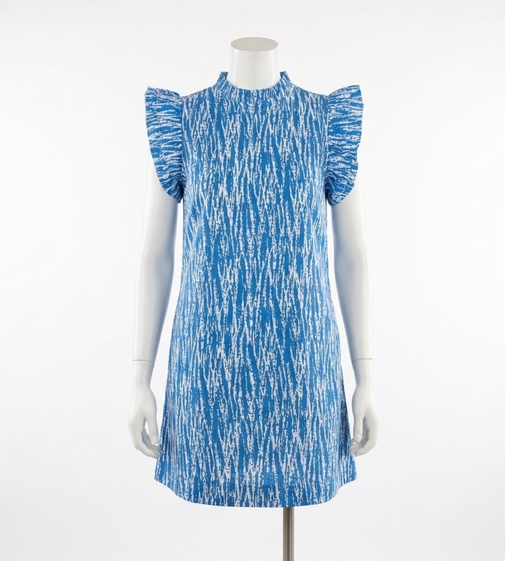 NEW PINCH zebra print mini dress in true blue